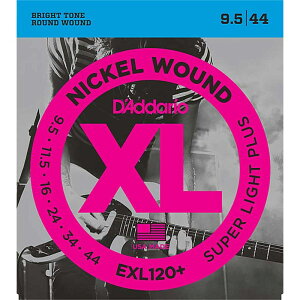 DfAddario XL Nickel Electric Guitar Strings EXL120+ (Super Light Plus/095-44)
