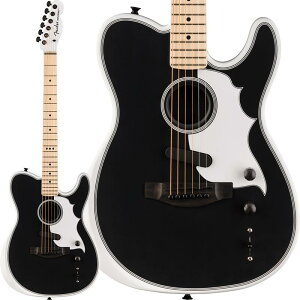 Fender Acoustics Jack White Triplesonic Acoustasonic Telecaster (Satin Arctic White with Black Top/Maple)