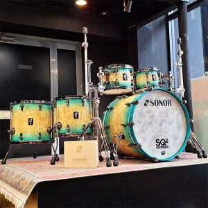 SONOR yCPxyXn50NLOfzSQ2 System 5pc Drum Kit - Maple Vintage - Blue Burst on Scandinavian Birch [BD22CTT10CTT12CFT14CFT16]