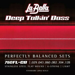 La Bella 760FL-CB / Flat Wound Stainless Steel Bass Strings [6strings]