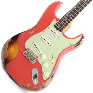 Fender Custom Shop 2023 Collection Time Machine 1960 Stratocaster Heavy Relic (Aged Fiesta Red over 3-Tone Sunburst) [SN.CZ572347] yz