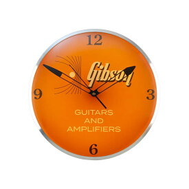 Gibson Vintage Lighted Wall Clock， Kalamazoo Orange [GA-CLK1]