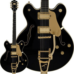 GRETSCH Professional Collection Broadkaster LX Center Block with String-Thru Bigsby �iBlack�^Ebony�j
