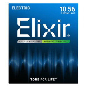 ELIXIR Electric Nickel Plated Steel with OPTIWEB Coating #19057 (7-string Light/10-56)