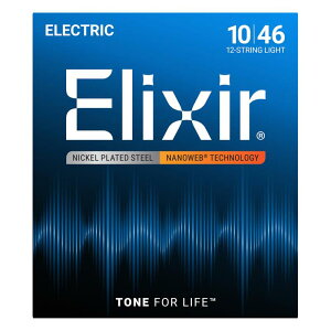 ELIXIR yňSALEz Electric Nickel Plated Steel with NANOWEB Coating #12450 (12-string Light/10-46)