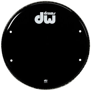 dw DRDHGB18K [Single Ply Gloss Black Vented Bass Drum Head 18]y񂹕iz