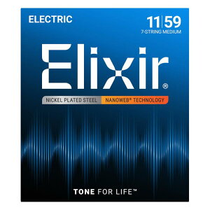 ELIXIR Electric Nickel Plated Steel with NANOWEB Coating #12106 (7-string Medium/11-59)