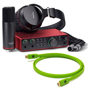 Focusrite Scarlett 2i2 Studio gen4 + OYAIDEiUSBP[uZbg(Type C to C 1.0m)(RfT[}CN/wbhtH/}CNP[utEX^WIpbN)(2in2outEUSB-C I[fBIC^[tFCX)(