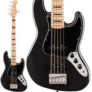 翌日配達 Squier by Fender Affinity Series Active Jazz Bass V (Black Metallic/Maple) 【値上げ前旧価格品】