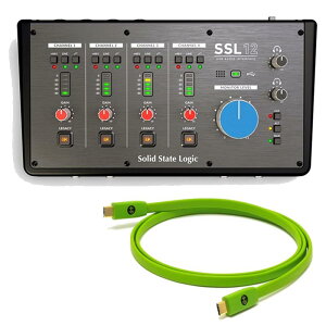 SSL(Solid State Logic) SSL12 + OYAIDEiUSBP[uZbg(Type C to C 1.0m)(ő12in/8out USB 3.0 Type C)(SSL 12)(I[fBIC^[tFCX)(GXGXG)(DTM)(ICf)