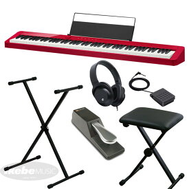 CASIO カシオ Privia PX-S1100RD+X型スタンド+X型イス+ダンパーペダルセット【代引不可】【沖縄・離島送料別途見積】(電子ピアノ)