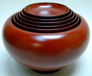 応量器 古代朱 (六ツ入子)