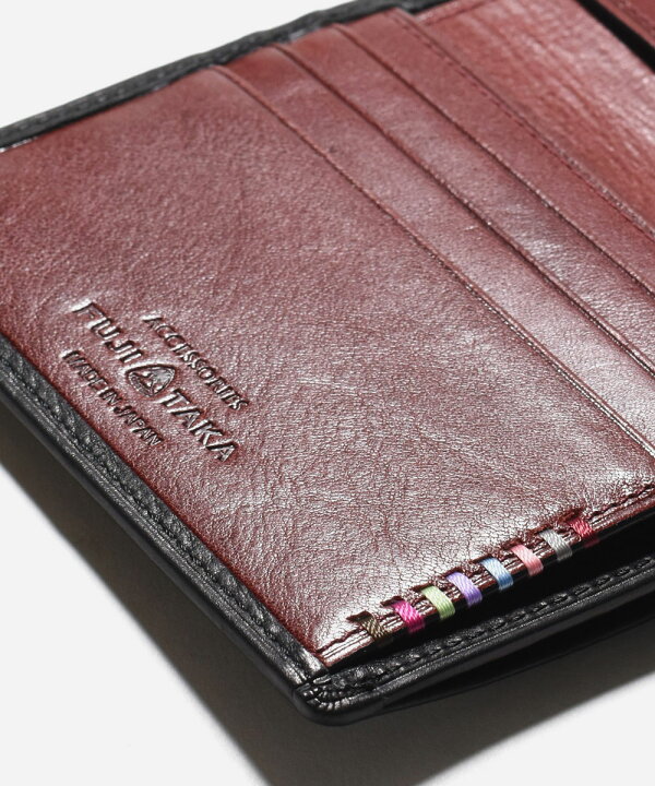 楽天市場】FUJITAKA ACCESSORIES コンパクト 二つ折り財布 カード段6  