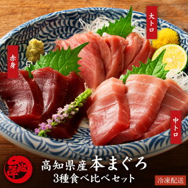 本まぐろ 高知県産 大トロ 中トロ 赤身 3種食べ比べセット 本マグロ 鮪 プロトン凍結 贈答用 ギフト 誕生日 お取り寄せ グルメ 海鮮 寿司 刺身 丼 養殖 送料無料