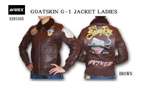 AVIREX ABbNX@fB[X GOAT LEATHER G-1 JACKET LADIES