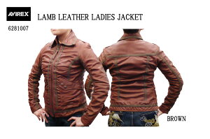 AVIREX-L@LADY'S TAPING LEATHER JKT ABbNX@fB[X@gbvOWPbg