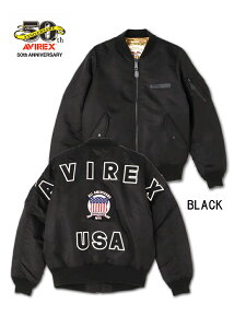 AVIREX�@�A���B���b�N�X�s50th Anniversary�tMA-1 SIGNATURE BIG LOGO / MA-1 �V�O�l�`���[ �r�b�O���S