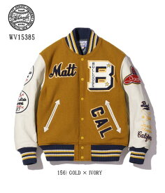 【送料無料】WHITESVILLE　 WV15385-156 / 30oz. WOOL MELTON AWARD JACKET “BULLDOGS” (GOLD)　ホワイツヴィル　東洋エンタープライズ