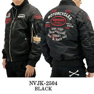 VANSON �o���\�� MA-1�@���ȓ���@�I�t�B�V�������i�@�V���A���i���o�[�^�O�t��!! nvjk-2504