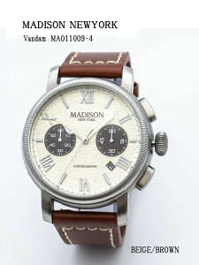 �}�f�B�\�� �j���[���[�N ���@���_�� �����Y �r���v MADISON NEWYORK Vndam Men's Watch MA011009-4