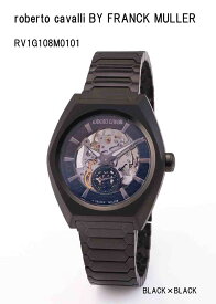 【送料無料】(国内正規品 メーカー保証2年)　 roberto cavalli BY FRANCK MULLER Men's Watch (ロベルト・カヴァリ バイ フランク・ミュラー) メンズ 男性　紳士 ウォッチ　自動巻き 腕時計 スイス製　RV1G108M0101