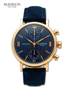 �}�f�B�\�� �j ���[���[�N �Z�u���X�E�A�x�j���[ �����Y �r���v MADISON NEWYORK Seventh avenue Men's Watch MA011013-4