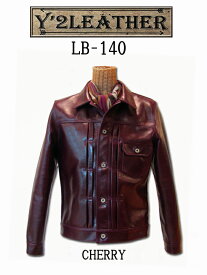 【送料無料】Y'2 leather ワイツーレザー：ANILINE HORSE アニリンホース　Gジャン LB-140 CHERRY