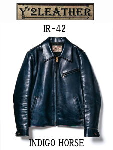 Y'2 leather ���C�c�[���U�[ ( IR-42 ) �FINDIGO HORSE SINGLE RIDES JACKET �C���f�B�S�z�[�X �V���O���� �C�_�[�X �W���P�b�g �v�W���� �{�v �z�[�X�n�C�h �n�v �W���P�b�g �����Y ���U�[�W���P�b�g �l�C�r