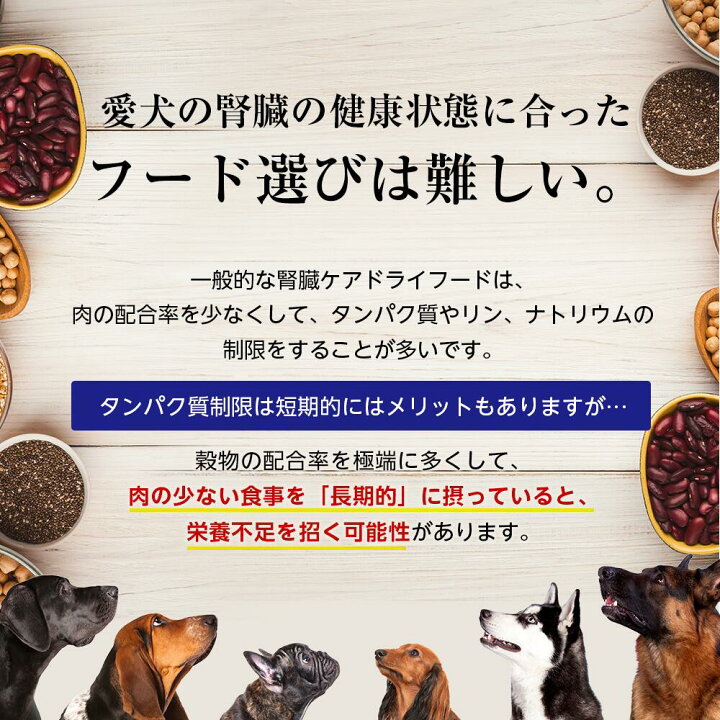 楽天市場】【腎臓】和漢みらいのドッグフード 特別療法食（1kg×1袋）＋ 