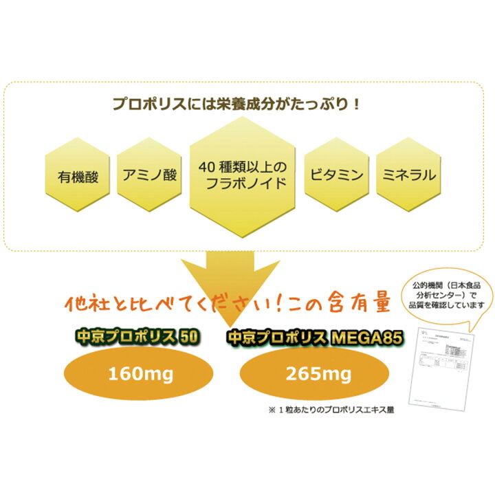 楽天市場】【送料無料】 プロポリス 打錠 ソフトカプセル 中京医薬品 