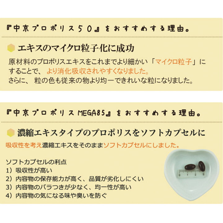 楽天市場】【送料無料】 プロポリス 打錠 ソフトカプセル 中京医薬品 