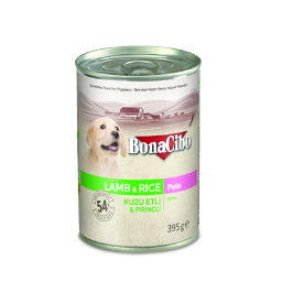 【子犬用ドッグフード・ウェット・缶】ボナシーボ/BonaCibo 子犬用ラム＆ライスのパテ 395g