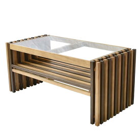 センターテーブル 天然木 テーブル ローテーブル リビングテーブル 北欧 木製 おしゃれ オイル 格子 植物性オイル 塗装 モダン スタイリッシュ ハンドメイド ナチュラル