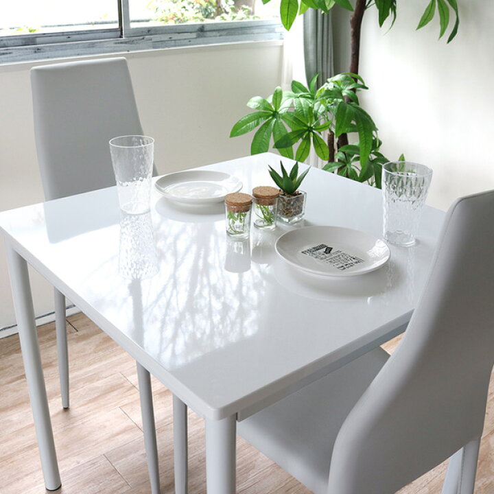 IKEA ダイニングテーブル 白イス2脚セット 手渡しのみ