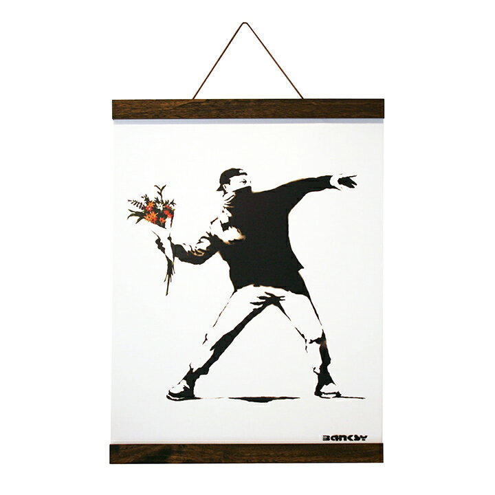 楽天市場】アートパネル Banksy バンクシー Molotov 火炎瓶 flower 