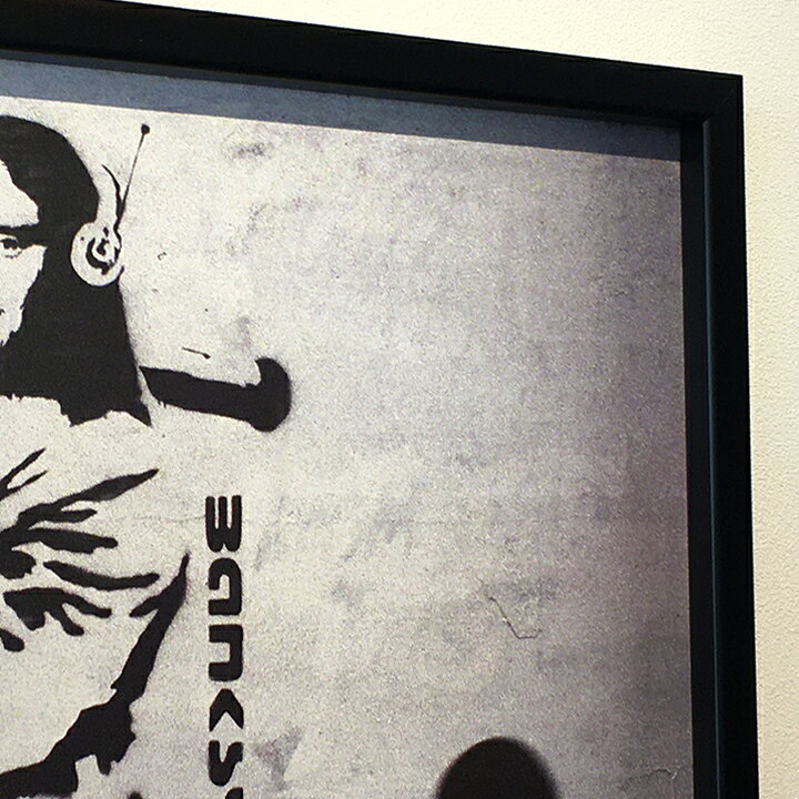 楽天市場 アートパネル Banksy バンクシー Art Attack モナリザ風 玄関 グラフティ アートポスター おしゃれ 絵画 風刺画 インテリア 壁掛け 寝室 リビング スタイリッシュ ギフト 新築祝い 新生活 送料無料 Ssx Ikikagu イキカグ
