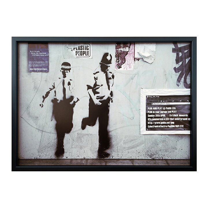 楽天市場 アートパネル Banksy バンクシー Leg It 玄関 グラフティ アートポスター おしゃれ 絵画 風刺画 インテリア 壁掛け 寝室 リビング スタイリッシュ ギフト 新築祝い 新生活 送料無料 Ssx Ikikagu イキカグ