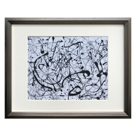 アートパネル Jackson Pollock ジャクソン・ポロック Number 14: Gray モダン 玄関 アートフレーム アートポスター おしゃれ 絵画 額入り フレーム付き 芸術 インテリア 壁掛け 寝室 リビング ギフト プレゼント 新生活 送料無料 ssx