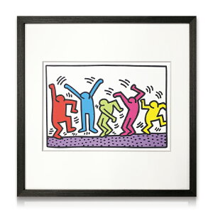 アートパネル Keith Haring キース・ヘリング Untitled (dance) キース ヘリング モダン 玄関 アートフレーム おしゃれ 絵画 額入り フレーム付き インテリア 壁掛け 寝室 リビング ギフト プレゼント