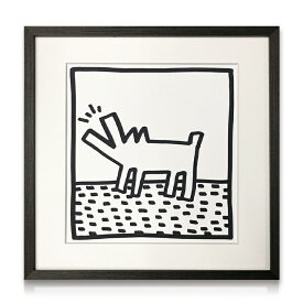 アートパネル Keith Haring キース・ヘリング Untitled, (barking dog) キース ヘリング モダン 玄関 アートフレーム おしゃれ 絵画 額入り フレーム付き インテリア 壁掛け 寝室 リビング ギフト プレゼント 新生活 送料無料 ssx