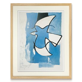 アートパネル Georges Braque ジョルジュ・ブラック L'oiseaux bleu et gris ジョルジュ ブラック モダン 玄関 アートフレーム おしゃれ 絵画 額入り フレーム付き インテリア 壁掛け 寝室 リビング ギフト プレゼント 新生活 送料無料 ssx