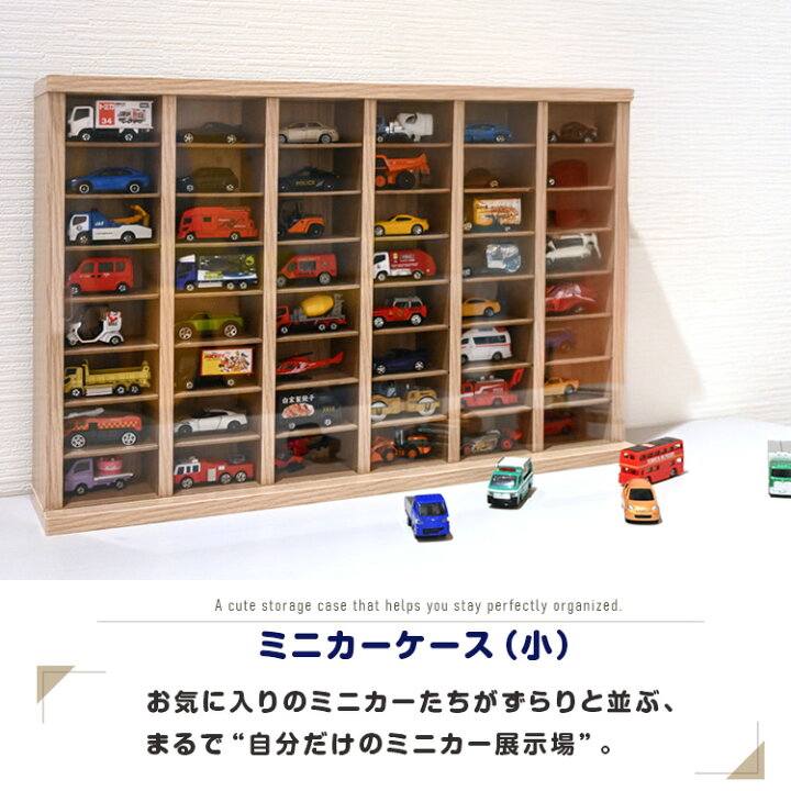 楽天市場】ミニカー 収納 コレクションケース 小 横型 48台収納 