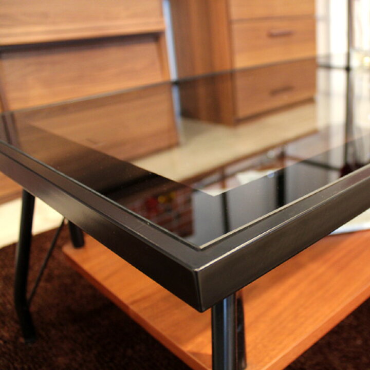 楽天市場】ガラステーブル センターテーブル ガラス アイアン スチール  