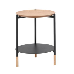 サイドテーブル φ40cm 丸テーブル ダークブラウン ナチュラル コンパクト ティーテーブル コーヒーテーブル テーブル単品 シンプル ソファサイドテーブル ベッドサイドテーブル 新生活 送料