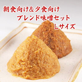 朝食向け＆夕食向けブレンド味噌セット Lサイズ 1.1kg 3,000円 朝食向けブレンド味噌（赤味噌辛口） 夕食向けブレンド味噌（白味噌中辛） お味噌合計1,100g 食品 調味料 みそ セット・詰め合わせ 味噌汁 美味しい 赤味噌 白味噌 セット ポッキリ