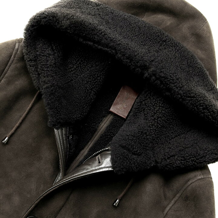 楽天市場】ルッフォ RUFFO ／ スエード加工ムートンモッズコート  