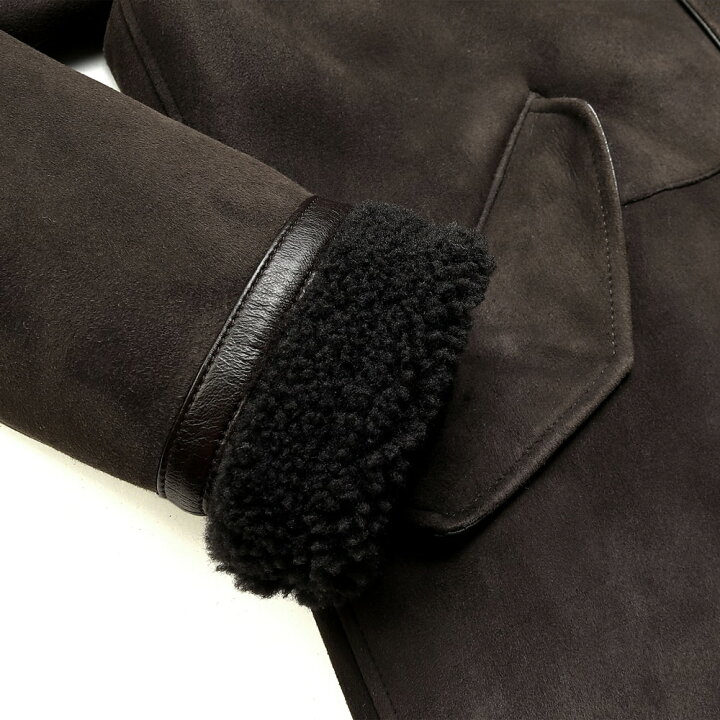 楽天市場】ルッフォ RUFFO ／ スエード加工ムートンモッズコート  