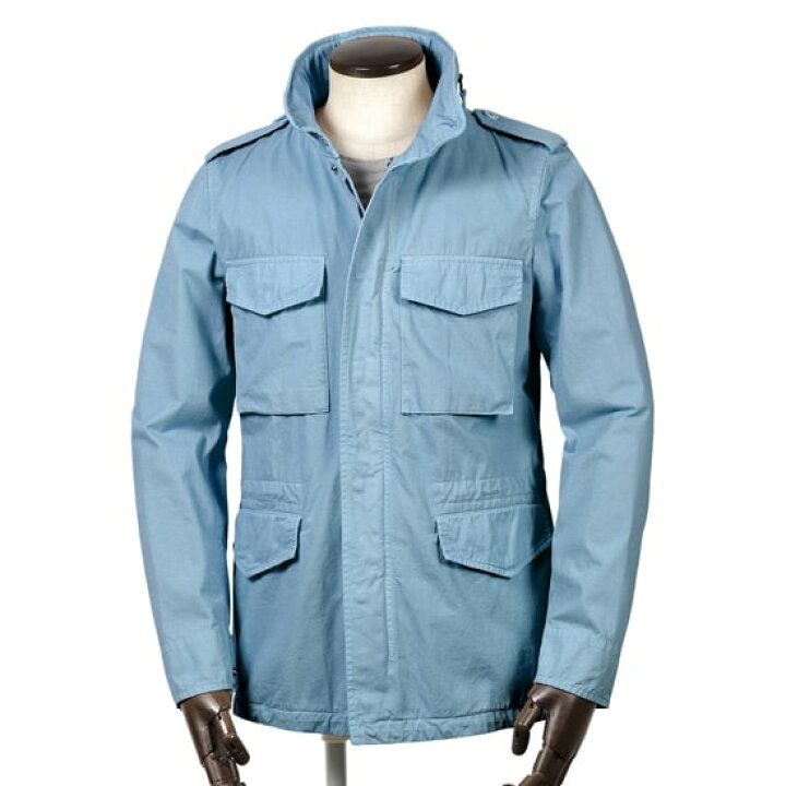 楽天市場 アスペジ Aspesi 国内正規品 製品染めコットンギャバジンm 65ジャケット Minifield Cot サックスブルー ハンガー便選択ok 3シーズン M65ジャケット メンズ アウター ペールトーン パステルカラー 粋な着こなし 楽天市場店