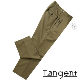 【ポイント10倍】タンジェント Tangent ／ 【国内正規品】 ／ コットンハードツイストツイル1940’sフランス軍モーターサイクルオーバーパンツ「TAN04 CHARLES」（MILITARY GREEN／ミリタリーグリーン）／ オールシーズン メンズ ボトムス