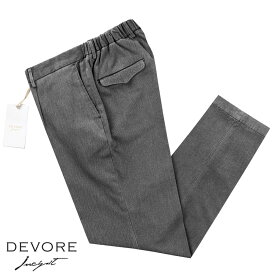 【ポイント10倍】【SALE】デヴォレ インチピット DEVORE incipit ／ 23-24AW 製品染めコットンポリストレッチキャバルリーツイル1プリーツシャーリングパンツ「LEISURE CHINO」（グレー）／ 3シーズン メンズ ボトムス イージーパンツ 無地